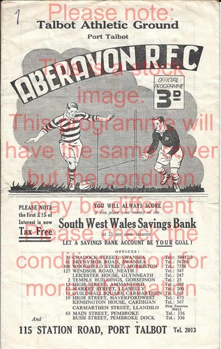 Aberavon swansea nov 1957 - 9,