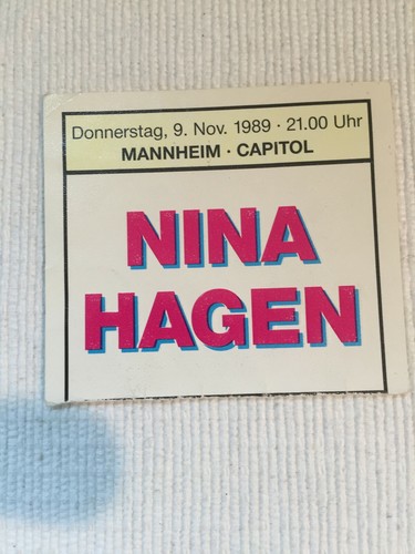 Rare ticket nina hagen - nina,