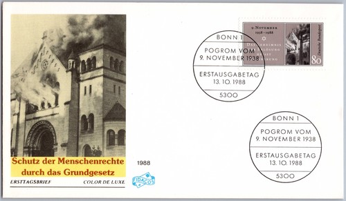 Bund fdc bonn 1988 - fdc, pogrom